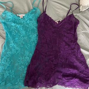 Set of 2 Victoria’s Secret lace intimate slips